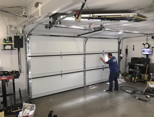 Professional garage door repair service by Charlotte Garage Door Repair in Charlotte