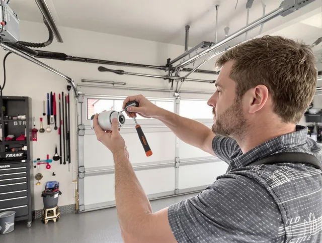 Garage door opener repair service by Charlotte Garage Door Repair in Charlotte