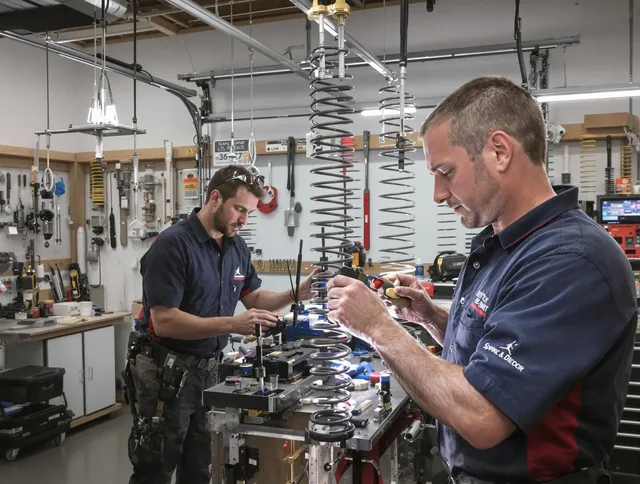 Garage door spring repair service by Charlotte Garage Door Repair in Charlotte